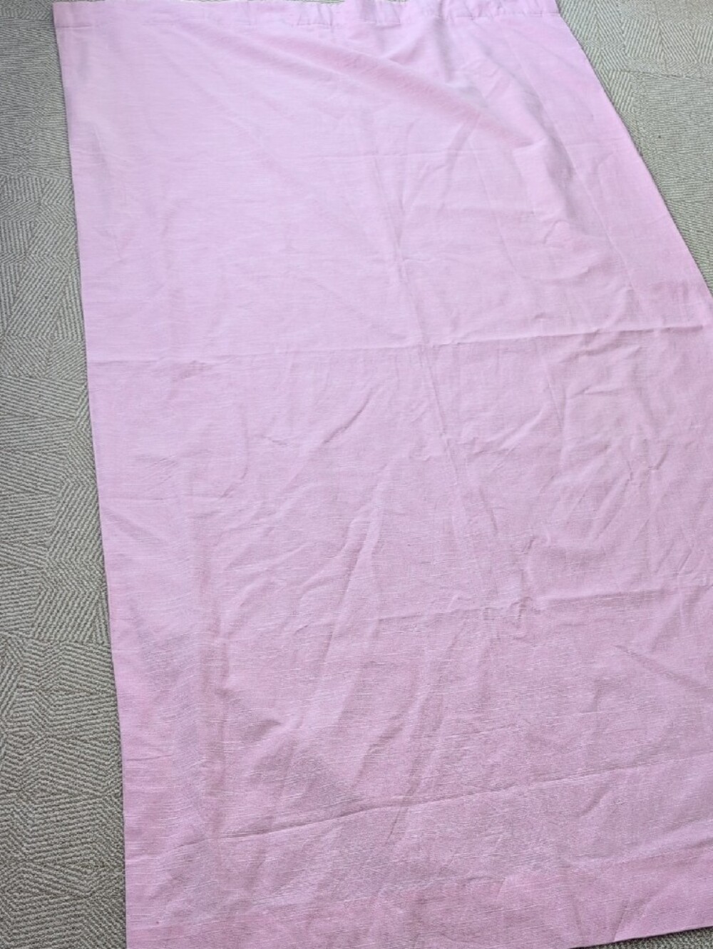 Pottery Barn Kids Evelyn Pink Linen Blend Blackout Curtains Panel Pair 44" x 84" - Picture 3 of 14